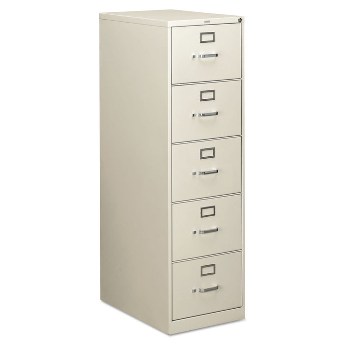 HON 310 Series Vertical File, 5 Legal-Size File Drawers, Light Gray, 18.25" x 26.5" x 60"