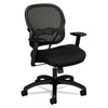 HON Wave Mesh Mid-Back Task Chair, Supports Up to 250 lb, 18" to 22.25" Seat Height, Black