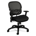 HON Wave Mesh Mid-Back Task Chair, Supports Up to 250 lb, 18" to 22.25" Seat Height, Black