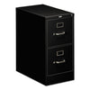 HON 510 Series Vertical File, 2 Letter-Size File Drawers, Black, 15" x 25" x 29"