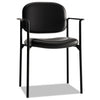 HON VL616 Stacking Guest Chair with Arms, Supports Up to 250 lb, Black