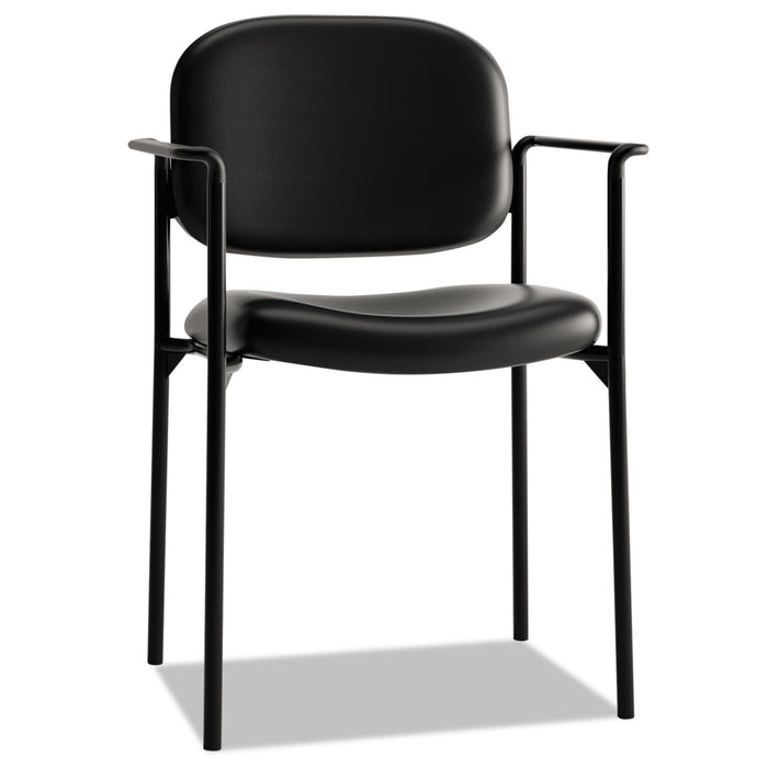 HON VL616 Stacking Guest Chair with Arms, Supports Up to 250 lb, Black