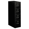 HON 310 Series Vertical File, 4 Letter-Size File Drawers, Black, 15" x 26.5" x 52"