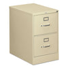HON 310 Series Vertical File, 2 Legal-Size File Drawers, Putty, 18.25" x 26.5" x 29"