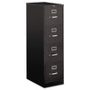 HON 510 Series Vertical File, 4 Letter-Size File Drawers, Black, 15" x 25" x 52"