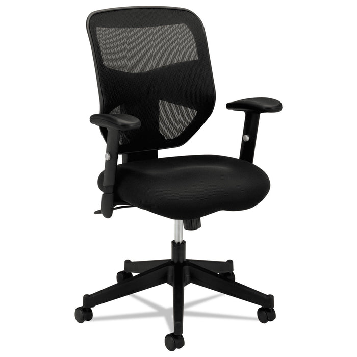 HON VL531 Mesh High-Back Task Chair with Adjustable Arms, Supports Up to 250 lb, 18" to 22" Seat Height, Black