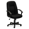 HON HVL601 Series Executive High-Back Chair, Supports Up to 250 lb, 17.44" to 20.94" Seat Height, Black