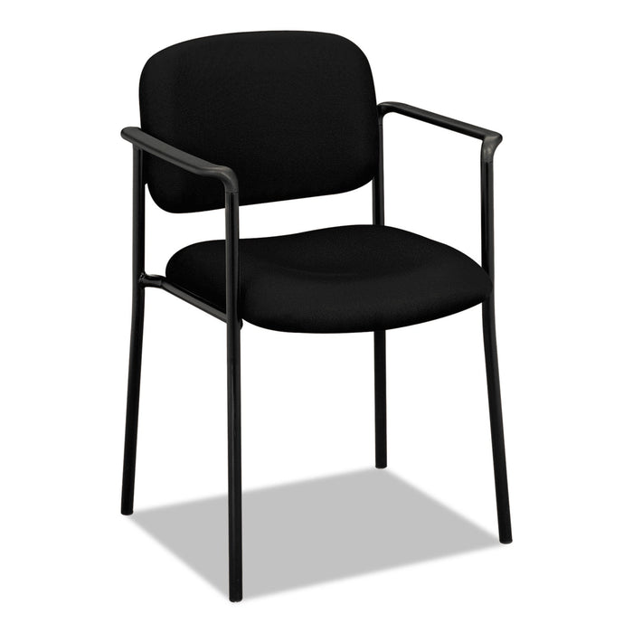 HON VL616 Stacking Guest Chair with Arms, Supports Up to 250 lb, Black