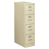 HON 510 Series Vertical File, 4 Letter-Size File Drawers, Putty, 15" x 25" x 52"