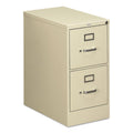 HON 510 Series Vertical File, 2 Letter-Size File Drawers, Putty, 15" x 25" x 29"