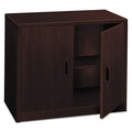 HON 10500 Series Storage Cabinet w/Doors, 36w x 20d x 29-1/2h, Mahogany