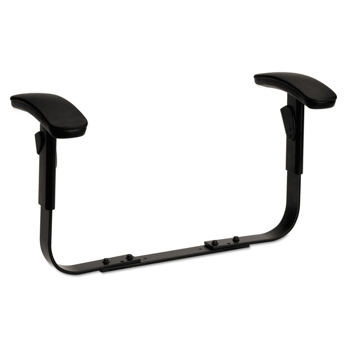 HON Optional Height-Adjustable T-Arms for HON ComforTask Series Swivel Task Chairs, Black, 2/Set