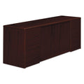 HON 10700 Series Credenza w/Doors, 72w x 24d x 29.5h, Mahogany
