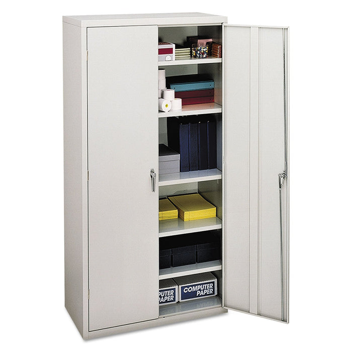 HON Assembled Storage Cabinet, 36w x 18 1/8d x 71 3/4h, Light Gray
