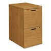 HON 10500 Series Mobile Pedestal File, Left or Right, 2 Legal/Letter-Size File Drawers, Harvest, 15.75" x 22.75" x 28"