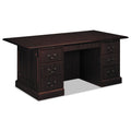 HON 94000 Series Double Pedestal Desk, 72" x 36" x 29.5", Mahogany
