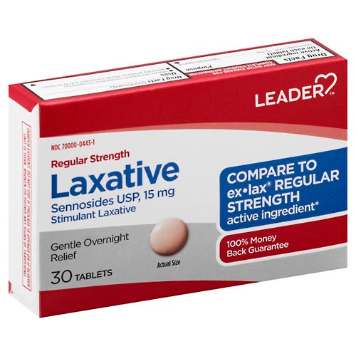 Leader™ Regular Strength Laxative – Gentle Overnight Relief (Tablets) by Pasteur Pharmacy