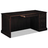 HON 94000 Series "L" Workstation Desk for Return on Left, 66" x 30" x 29.5", Mahogany