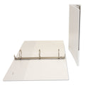 Universal Deluxe Round Ring View Binder, 3 Rings, 2" Capacity, 11 x 8.5, White