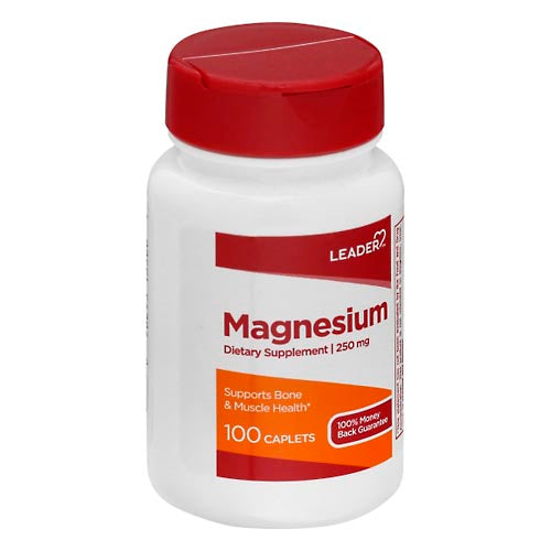 Leader Magnesium 250 Mg Caplets 100 Ct by Pasteur Pharmacy