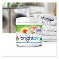 BRIGHT Air Super Odor Eliminator, White Peach and Citrus, 14 oz Jar, 6/Carton