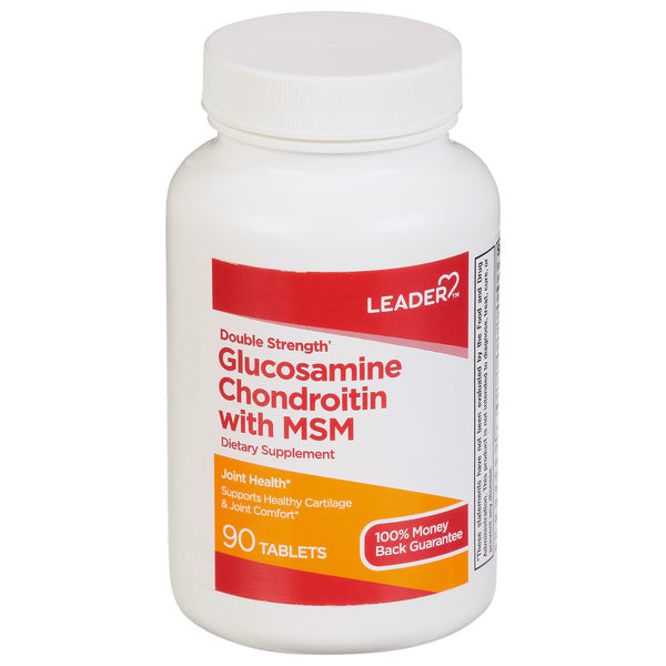 Leader Double Strength Glucosamine Chondroitin with MSM - Joint Health Support, 90 Tablets by Pasteur Pharmacy