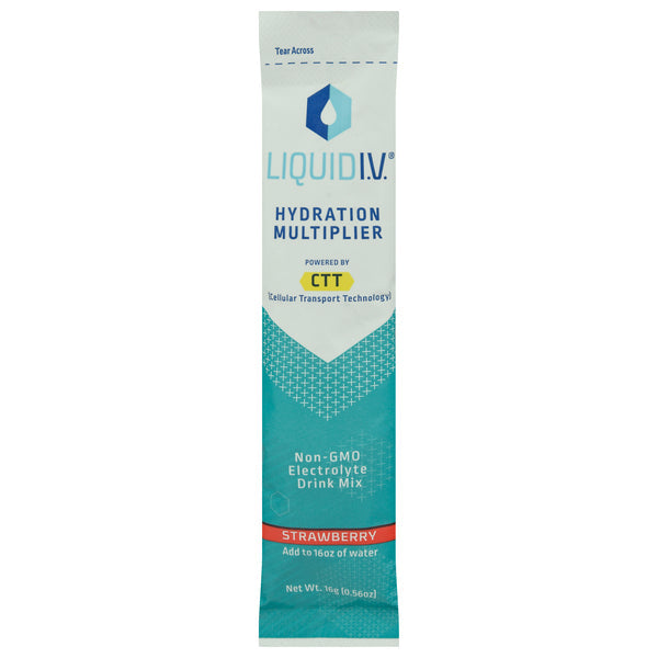 Liquid I.V.® Hydration Multiplier® Electrolyte Mix – Strawberry (0.56 Oz Single Packet) by Pasteur Pharmacy