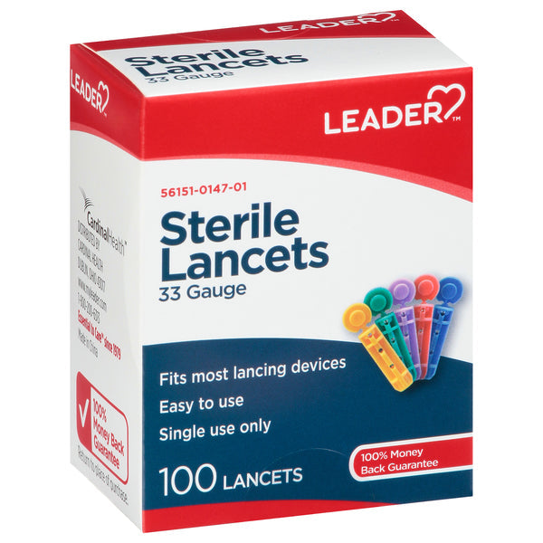 Leader™ Sterile Lancets – Ultra-Thin 33 Gauge by Pasteur Pharmacy