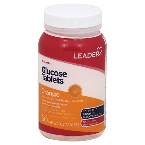 Leader Glucose Tablets Orange 50 Ct by Pasteur Pharmacy