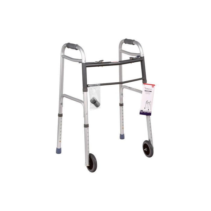 Cardinal Health, Walker With Wheels, Folding, Gray by Pasteur Pharmacy
