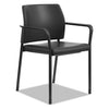 HON Accommodate Series Guest Chair with Fixed Arms, 23.25" x 22.25" x 32", Black, 2/Carton
