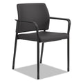 HON Accommodate Series Guest Chair with Fixed Arms, 23.25" x 22.25" x 32", Black Seat, Charblack Base, 2/Carton
