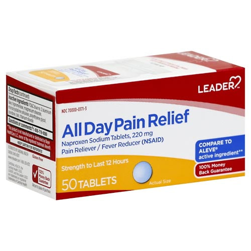 Leader(Tm)Hour Pain Reliever And Fever Reducer 220 Mg Tablets 50 (Compare to Aleve Tablets) by Pasteur Pharmacy