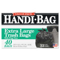Handi-Bag Super Value Pack, 33 gal, 0.65 mil, 32.5" x 40", Black, 40/Box