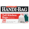 Handi-Bag Super Value Pack, 13 gal, 0.6 mil, 23.75" x 28", White, 600/Carton