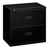HON 400 Series Lateral File, 2 Legal/Letter-Size File Drawers, Black, 36" x 18" x 28"