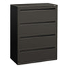 HON Brigade 700 Series Lateral File, 4 Legal/Letter-Size File Drawers, Charcoal, 42" x 18" x 52.5"