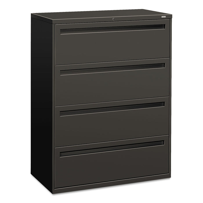 HON Brigade 700 Series Lateral File, 4 Legal/Letter-Size File Drawers, Charcoal, 42" x 18" x 52.5"