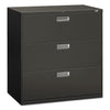 HON Brigade 600 Series Lateral File, 3 Legal/Letter-Size File Drawers, Charcoal, 42" x 18" x 39.13"