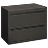 HON Brigade 700 Series Lateral File, 2 Legal/Letter-Size File Drawers, Charcoal, 36" x 18" x 28"