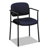 HON VL616 Stacking Guest Chair with Arms, Supports Up to 250 lb, Navy Seat/Back, Black Base
