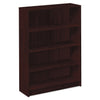 HON 1870 Series Bookcase, Four-Shelf, 36w x 11.5d x 48.75h, Mahogany