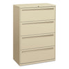 HON Brigade 700 Series Lateral File, 4 Legal/Letter-Size File Drawers, Putty, 36" x 18" x 52.5"