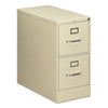 HON 210 Series Vertical File, 2 Letter-Size File Drawers, Putty, 15" x 28.5" x 29"