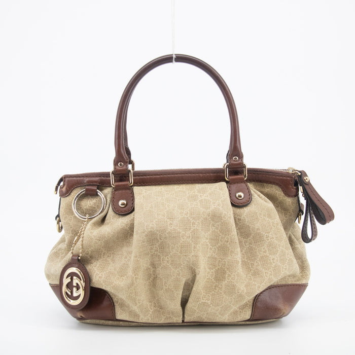 Gucci Brown Interlocking GG Canvas x Leather Shoulder Bag #2415 by Bolt Boutique