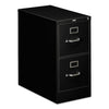 HON 310 Series Vertical File, 2 Letter-Size File Drawers, Black, 15" x 26.5" x 29"