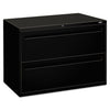 HON Brigade 700 Series Lateral File, 2 Legal/Letter-Size File Drawers, Black, 42" x 18" x 28"