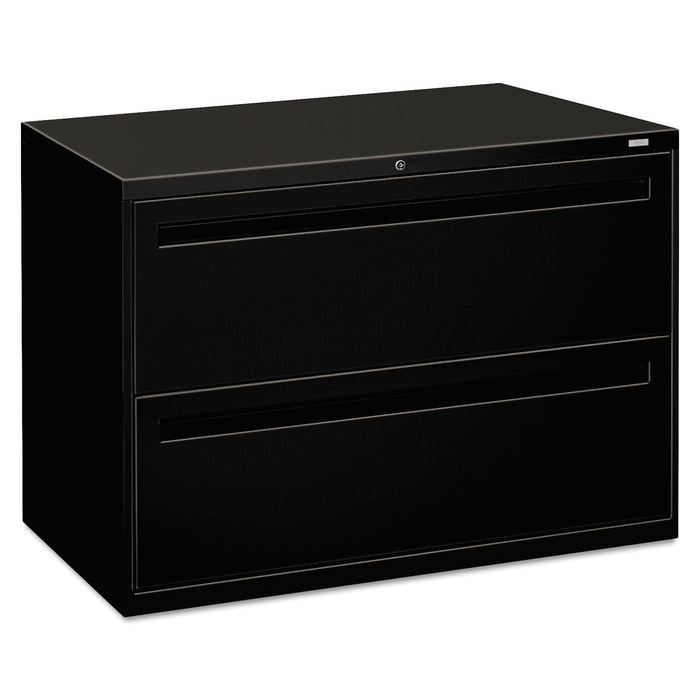 HON Brigade 700 Series Lateral File, 2 Legal/Letter-Size File Drawers, Black, 42" x 18" x 28"