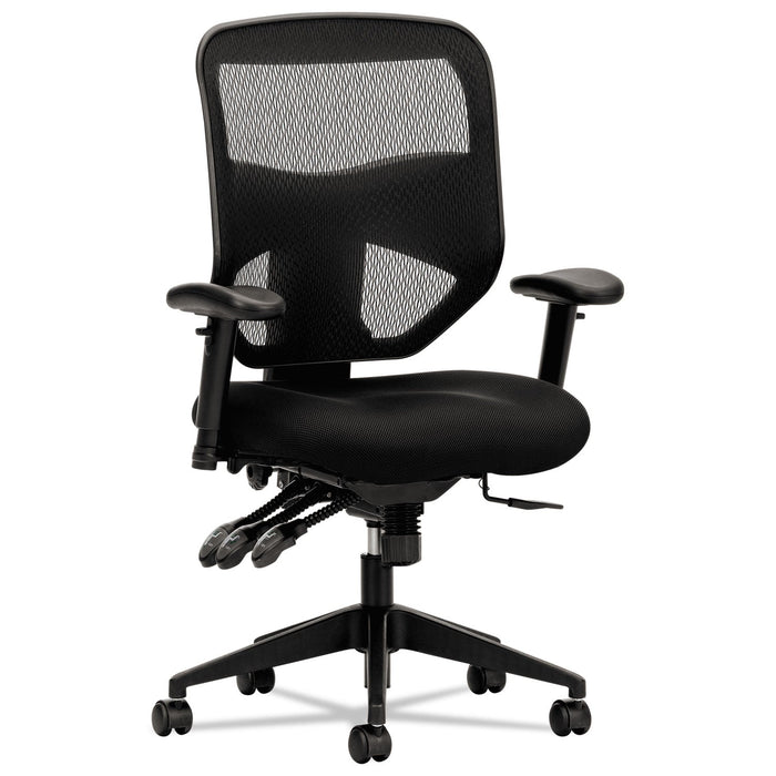 HON VL532 Mesh High-Back Task Chair, Supports Up to 250 lb, 17" to 20.5" Seat Height, Black
