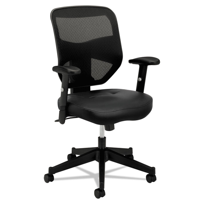 HON VL531 Mesh High-Back Task Chair with Adjustable Arms, Supports Up to 250 lb, 18" to 22" Seat Height, Black
